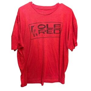 Ole Red Nashville Blake Shelton Graphic T-Shirt Mens XXL Red Heather Tri-Blend